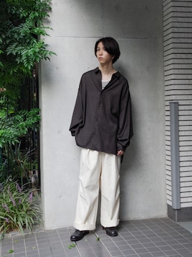 「yoko sakamoto（ヨーコサカモト）のアイテム（トップス）」を使った、ライセルさん（メンズ・173cm）の秋コーディネート