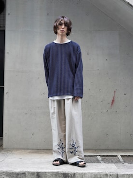 「SHINYAKOZUKA（シンヤコヅカ）のアイテム（シューズ）」を使った、ライセルさん（メンズ・173cm）の春コーディネート