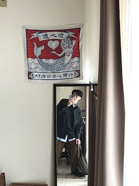 「oversize」｜「アイテム（その他シューズ）」を使った、Liamさん（メンズ・175cm）の冬コーディネート