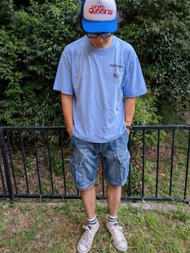 「GAP（ギャップ）のアイテム（パンツ）」を使った、マッティンさん（メンズ・171cm）の夏コーディネート