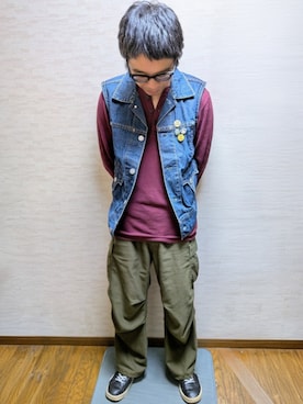 「アイテム（音楽/本・雑誌）」を使った、マッティンさん（メンズ・171cm）の春コーディネート