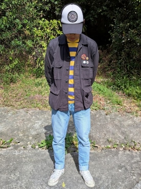 「CONVERSE（コンバース）のアイテム」を使った、マッティンさん（メンズ・171cm）の春コーディネート