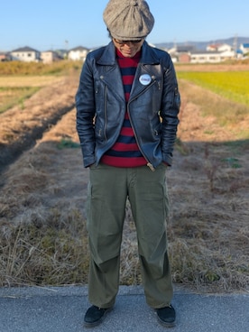 「アイテム（音楽/本・雑誌）」を使った、マッティンさん（メンズ・171cm）の秋コーディネート