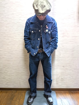 「Dr. Martens（ドクターマーチン）のアイテム（シューズ、ブラック系）」を使った、マッティンさん（メンズ・171cm）の春コーディネート