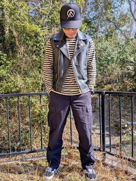 「VANS（バンズ）のアイテム」を使った、マッティンさん（メンズ・171cm）の春コーディネート