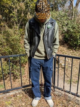 「Lee（リー）のアイテム（パンツ）」を使った、マッティンさん（メンズ・171cm）の冬コーディネート