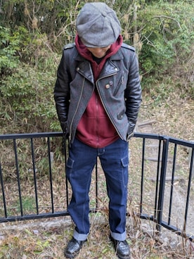 「schott(ショット)のアイテム」を使った、マッティンさん(メンズ・171cm)の春コーディネート