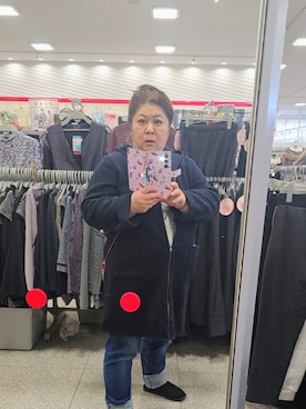 「アイテム（バレッタ/ヘアクリップ）」を使った、かおりんさん（レディース・157cm）の冬コーディネート