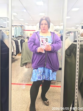 「no brand（ノーブランド）のアイテム（ワンピース/ドレス）」を使った、かおりんさん（レディース・157cm）の春コーディネート