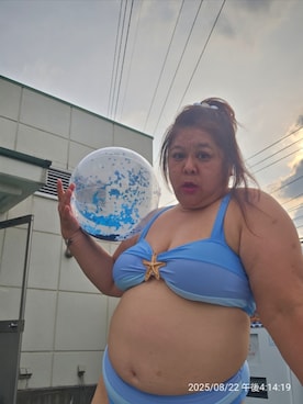 「アイテム（水着/着物・浴衣）」を使った、かおりんさん（レディース・156cm）の夏コーディネート