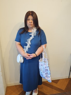 「GU（ジーユー）のアイテム（パンプス）」を使った、かおりんさん（レディース・156cm）の夏コーディネート