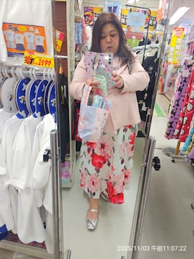 「アイテム（エコバッグ/サブバッグ）」を使った、かおりんさん（レディース・157cm）の秋コーディネート