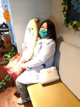 「SMILE LAND（スマイルランド）のアイテム」を使った、かおりんさん（レディース・156cm）の秋コーディネート