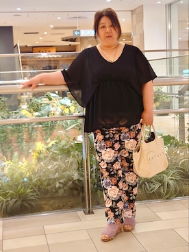 「AEON STYLE（イオンスタイル）のアイテム」を使った、かおりんさん（レディース・156cm）の春コーディネート