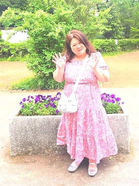 「no brand（ノーブランド）のアイテム（ワンピース/ドレス）」を使った、かおりんさん（レディース・157cm）の春コーディネート