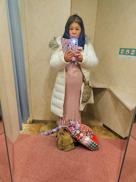 「アイテム（ドレスシューズ）」を使った、かおりんさん（レディース・157cm）の冬コーディネート