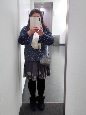 「プロレス観戦！」｜かおりんさん（レディース・156cm）の冬コーディネート