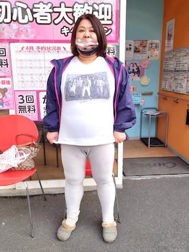 「しまむら（シマムラ）のアイテム（ミリタリージャケット）」を使った、かおりんさん（レディース・156cm）の春コーディネート