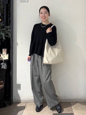 「LOWRYS FARM（ローリーズファーム）のアイテム（ワンピース）」を使った、ゆりっぺさん（レディース・157cm）の秋コーディネート