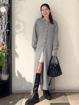 「アイテム（チョーカー）」を使った、ゆりっぺさん（レディース・157cm）の冬コーディネート