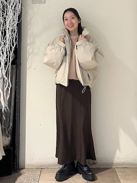 「おでかけ」｜ゆりっぺさん（レディース・157cm）の冬コーディネート