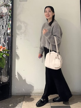 「アイテム（チョーカー）」を使った、ゆりっぺさん（レディース・157cm）の冬コーディネート