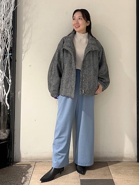 「アイテム（その他アウター）」を使った、ゆりっぺさん（レディース・157cm・20代）の秋コーディネート