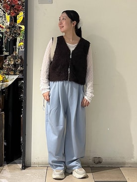 「LOWRYS FARM（ローリーズファーム）のアイテム（スニーカー）」を使った、ゆりっぺさん（レディース・157cm）の秋コーディネート
