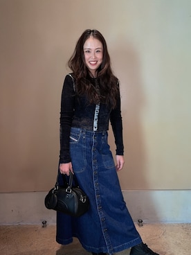 「11月」｜「アイテム（スカート）」を使った、HAMOYANさん（レディース・167cm）の秋コーディネート