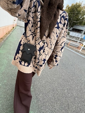 「アイテム（PC・スマホグッズ/家電）」を使った、るなさん（レディース・154cm）の冬コーディネート