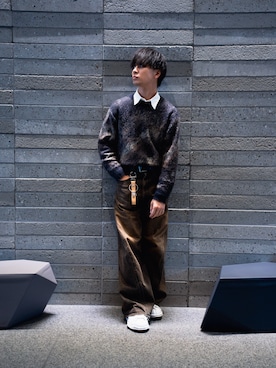 「アイテム（キーホルダー）」を使った、一馬 さん（メンズ・174cm）の秋コーディネート