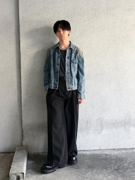 「アイテム（ブーツ）」を使った、一馬 さん（メンズ・174cm）の秋コーディネート