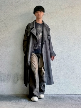 「アイテム（トレンチコート）」を使った、一馬 さん（メンズ・174cm）の秋コーディネート