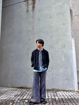 「ZARA（ザラ）のアイテム（ブーツ）」を使った、一馬 さん（メンズ・174cm）の秋コーディネート