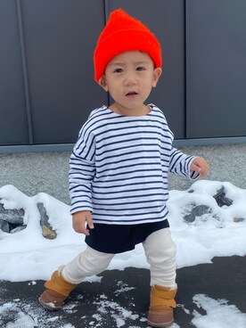 「おんなのこコーデ」｜「アイテム（パンツ）」を使った、KAKKAさん（キッズ・80cm）の冬コーディネート