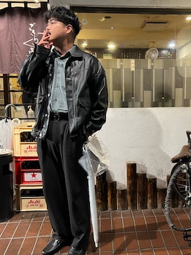 「URBAN RESEARCH（アーバンリサーチ）のアイテム（スラックス）」を使った、yukiya.sさん（メンズ・173cm）の春コーディネート