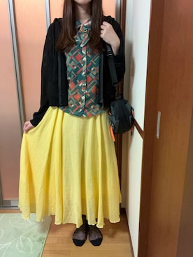 「Design Tshirts Store graniph（デザイン　ティーシャツ　ストア　グラニフ）のアイテム」を使った、亜輝さん（レディース・174cm）の夏コーディネート