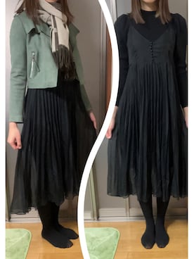 「REDYAZEL（レディアゼル）のアイテム（ジャケット/アウター）」を使った、亜輝さん（レディース・174cm）の冬コーディネート