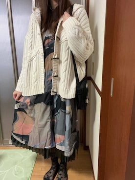 「antiqua（アンティカ）のアイテム」を使った、亜輝さん（レディース・174cm）の春コーディネート