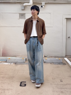 「アイテム（デニムパンツ）」を使った、けいさん（メンズ・177cm・20代）の夏コーディネート