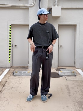 「アイテム（キャップ）」を使った、けいさん（メンズ・177cm・20代）の夏コーディネート