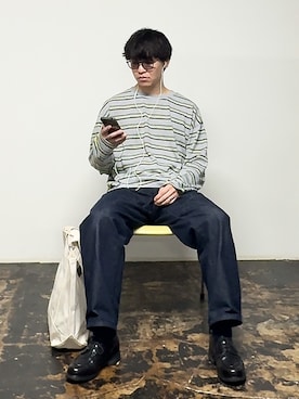 「アイテム（ドレスシューズ）」を使った、Keiさん（メンズ・177cm）の秋コーディネート