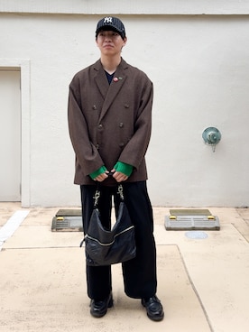 「アイテム（アームカバー）」を使った、けいさん（メンズ・177cm）の冬コーディネート