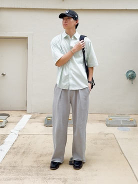 「アイテム（スウェットパンツ）」を使った、けいさん（メンズ・177cm・20代）の夏コーディネート