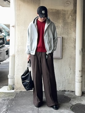 「Vネック」｜けいさん（メンズ・177cm）の秋コーディネート