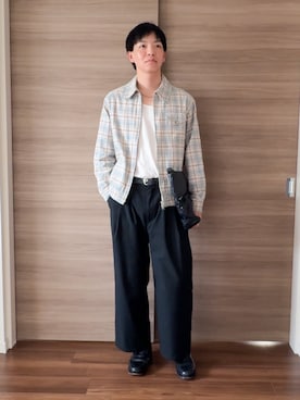 「アイテム（ローファー）」を使った、けいさん（メンズ・177cm）の秋コーディネート