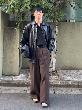 「アイテム（カバーオール）」を使った、けいさん（メンズ・177cm）の秋コーディネート