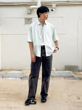 「GU」｜けいさん（メンズ・177cm・20代）の夏コーディネート