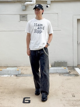 「アイテム（キャップ）」を使った、けいさん（メンズ・177cm・20代）の夏コーディネート