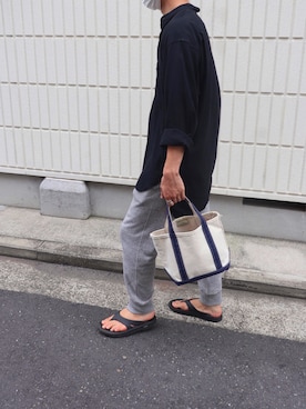 「OOFOS（ウーフォス）のOOFOS　Ooriginal（サンダル）」を使った、renさん（メンズ・180cm）の夏コーディネート